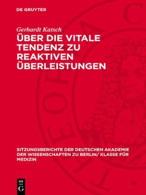 cover image of Über die vitale Tendenz zu reaktiven Überleistungen